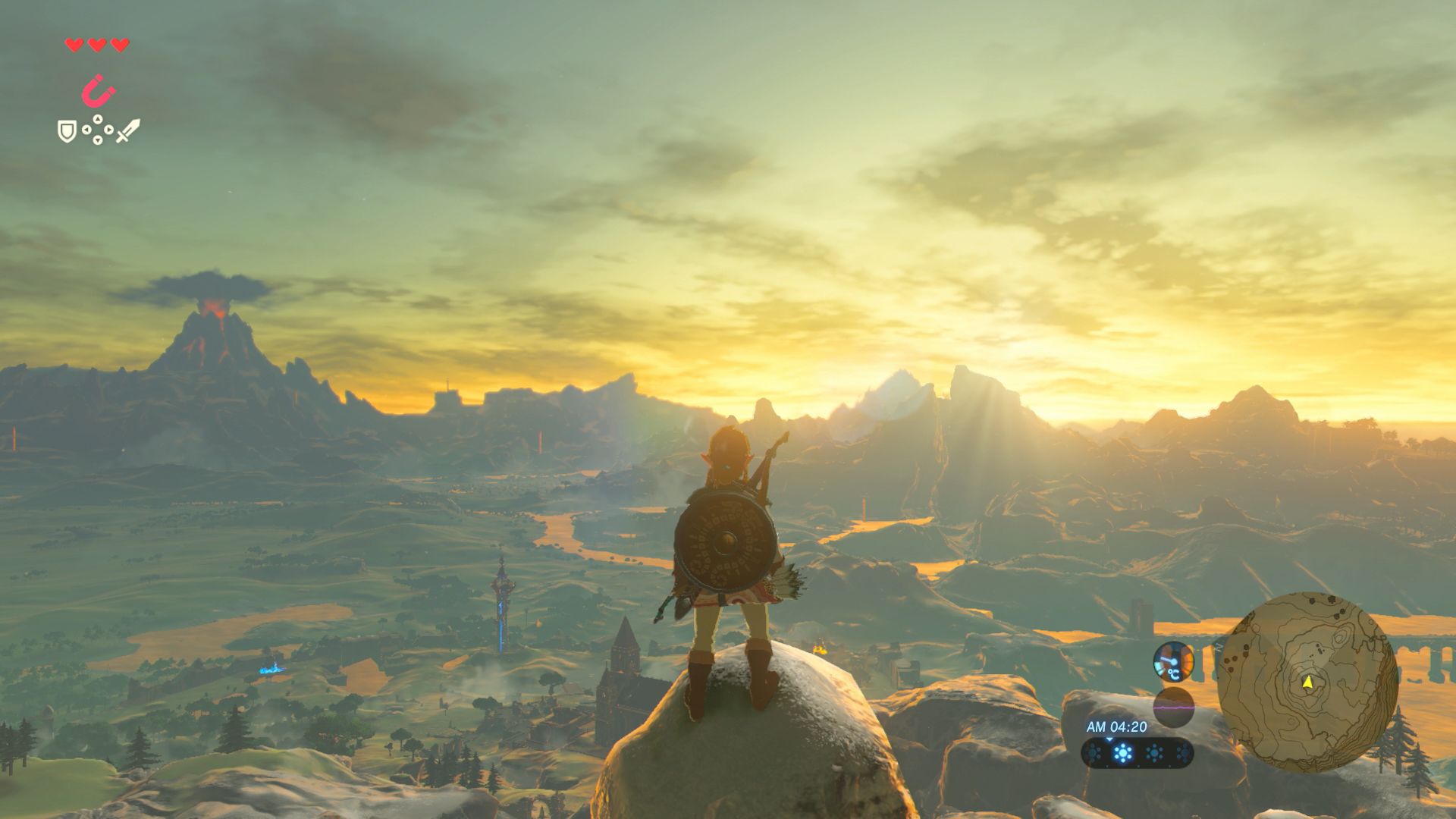 Link looking over on Hyrule