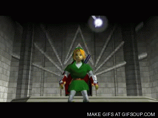 Link learning he has the triforce of courage