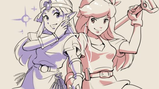Cadence of Hyrule and Zelda fan art by stupjam