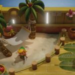 Sale trades in his bed for a classy new hammock in the Link's Awakening remake link's-awakening-sale's-house-of-bananas-new-hammock