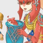 Baby Sidon Mipha and Link by Amanda Oei Wells