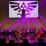 Triforce Quartet Performing in Dublin with Purple Lights