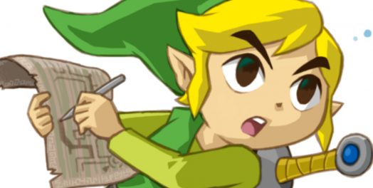 Phantom Hourglass Link with a map