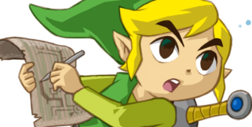 Phantom Hourglass Link with a map