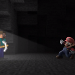 Smash Bros. Mario meets Steve