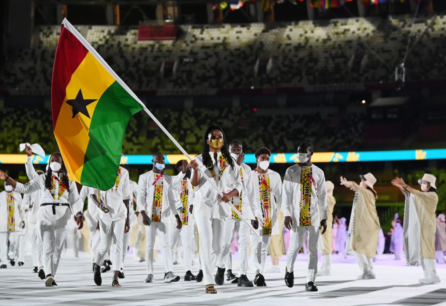 The marching countries at the Tokyo Olympics Parade of Nations.