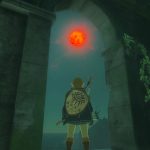 The Blood Moon Rises over link in an archway