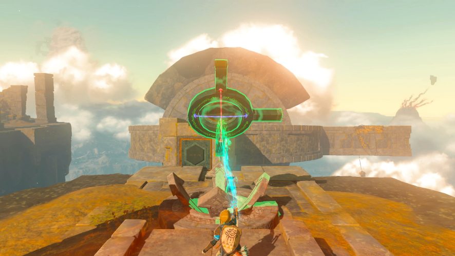 Link using a new device on a sky island