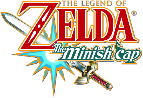 Beta-version game logo for The Legend of Zelda: The Minish Cap featuring the Master Sword instead of the Four Sword.