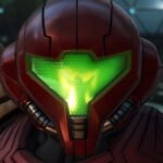 Samus with the reflection of Sylux in her visor