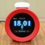 Nintendo’s Alarmo alarm clock with a Breath of the Wild theme.