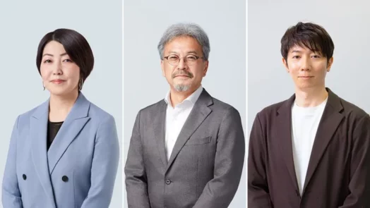 Echoes of Wisdom developer leads. From left to right: Tomomi Sano, Eiji Aonuma, and Satoshi Terada.